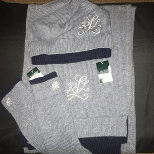 LAUREN By Ralph Lauren Har, Gloves, and Scarf set